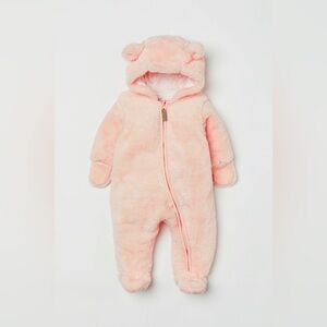 Urban Republic Pink Fleece Faux Shearling Snowsuit 6M